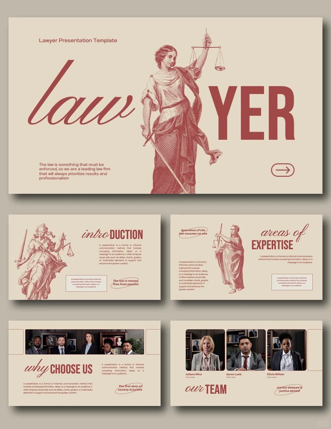 Legal & Justice PowerPoint template preview