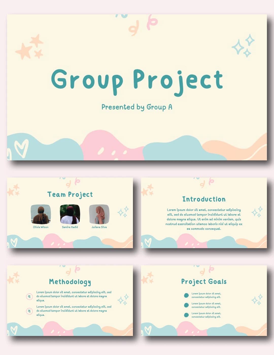 Macaron Pastel PowerPoint template preview