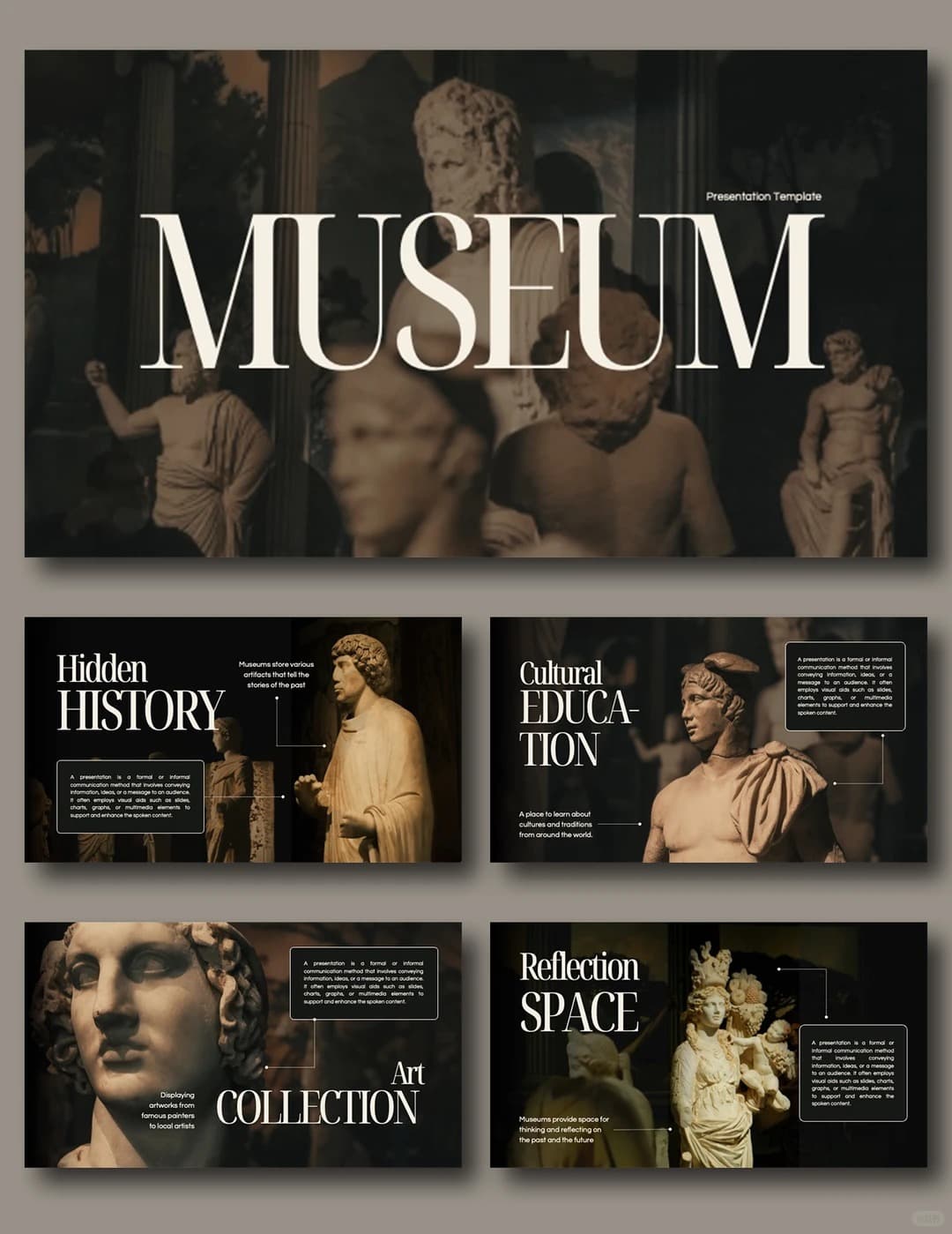 Museum Collection PowerPoint template preview
