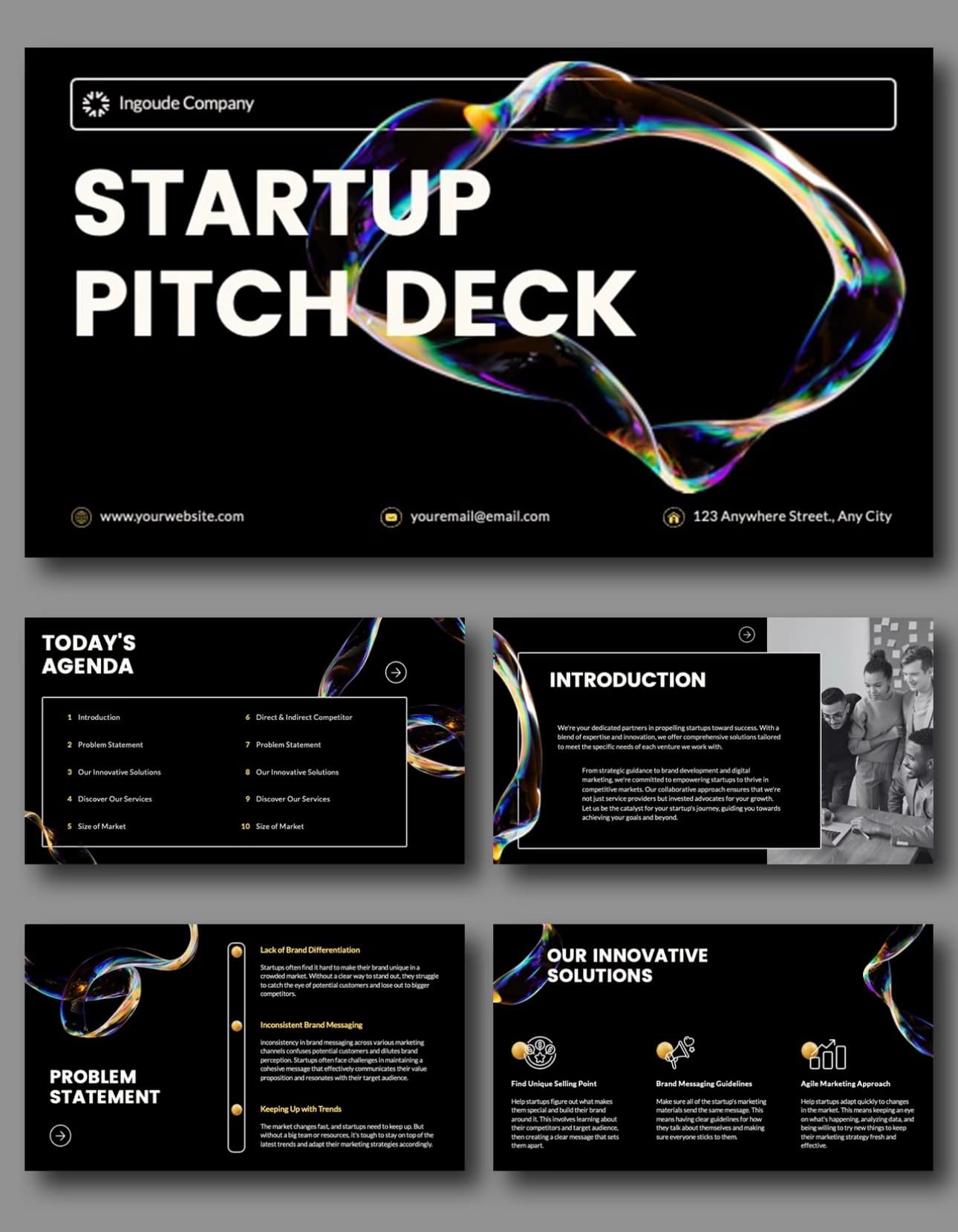 Neon Futuristic PowerPoint template preview