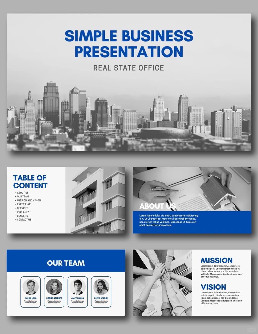 地产商务汇报风 PowerPoint template preview