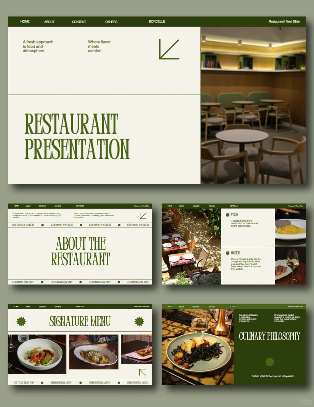 Restaurant Showcase PowerPoint template preview