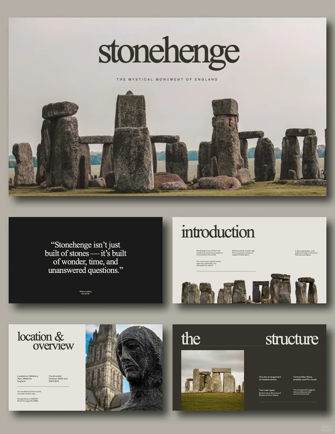 Historical Monument PowerPoint template preview