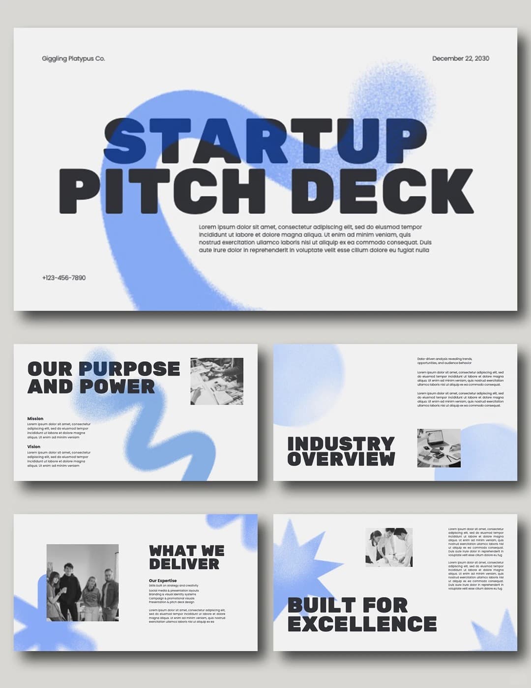 Startup Paint Splash PowerPoint template preview
